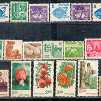 India 1979-88 6th Def. Series Complete Set of 22v Phila-D111-131 MNH # 1360