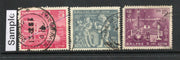 India Fiscal 3 diff. Radio Licence Fee Revenue Stamp Musical Instrument Used  # 1393