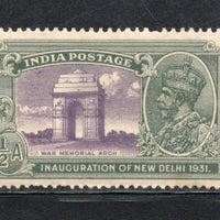 India 1931 ½An King George V Inauguration of New Delhi War Memorial Phila-221 Mounted Mint # 1467