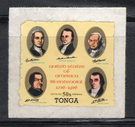 Tonga 1976 50s American Revolution Odd Shaped Die Cut MNH # 1478
