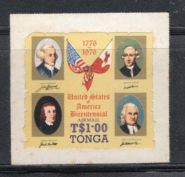 Tonga 1976 $1 American Revolution Odd Shaped Die Cut MNH # 1479