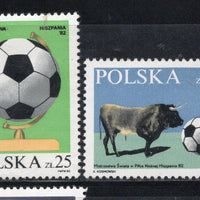 Poland 1982 World Cup Football Sport 2v MH # 1488