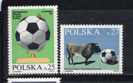 Poland 1982 World Cup Football Sport 2v MH # 1488