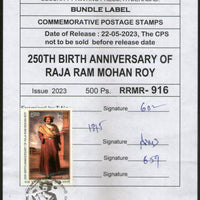 India 1964 Raja Ram Mohun Roy Packet Label FDC # 15036