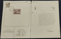 India 1964 Jawaharlal Nehru National Children's Day Phila-408 2 Stamps Combination Cancelled Folder # 15060