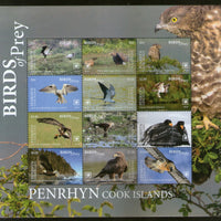 Penrhyn 2018 Birds of Prey Eagle Wildlife Sheetlet MNH # 15076