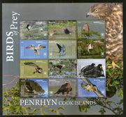 Penrhyn 2018 Birds of Prey Eagle Wildlife Sheetlet MNH # 15076