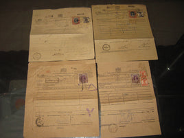 India 4 diff Telegram form with High Value KGVI stamp # 15155E