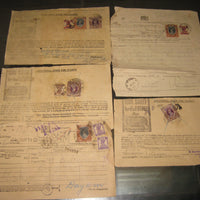 India 5 diff Telegram form with High Value KGVI stamp # 15155M
