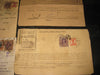 India 5 diff Telegram form with High Value KGVI stamp # 15155N
