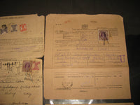 India 5 diff Telegram form with High Value KGVI stamp # 15155N