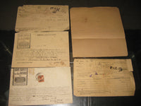 India 5 diff Telegram form with High Value KGVI stamp # 15155N