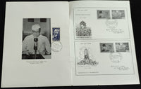 India 1964 Subhas Chandra Bose Netaji INA Leader Phila-398-99 3 Stamps Combination Cancelled Folder # 15173
