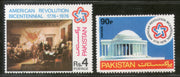 Pakistan 1976 American Bicentennial Jefferson Memorial Sc 408-9 MNH # 1517