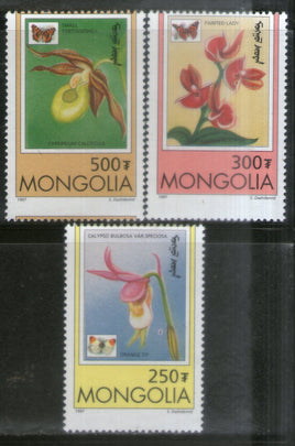 Mongolia 1997 Orchids Flower Flora 3v MNH # 1566