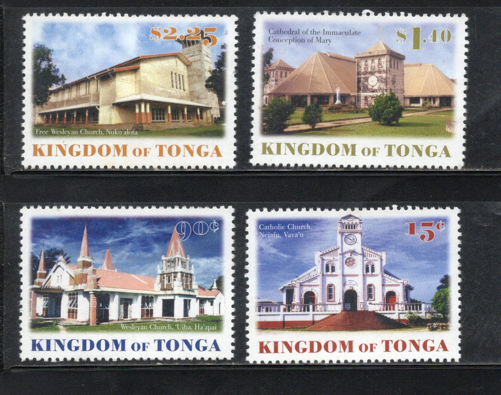 Tonga 2003 Churches Sc 101115-18 MNH # 1593