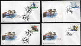 United Nations 2005 Year of Sports & Physical Education Football 4 FDCs # 16168