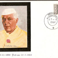 India 1964 Jawahar Lal Nehru Mourning Max-card RARE # 16240