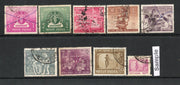 India Fiscal 9 diff. Radio Licence Fee Revenue Stamp Musical Instrument Used  # 1633
