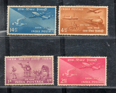 India 1954 Stamp Centenary Mail Airmail Pigeon Post Transport Phila 315a Mounted Mint # 1646