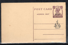India Patiala State KGVI ½An Postal Stationary Post Card Mint # 16619