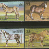 Central African Rep. 1999 Breeds of Horses Animal Sc 1286a-h 8v MNH # 169