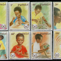 Rwanda 1981 Intl. Year of the Disabled Person Painting Football Sc1059-66 MNH # 17