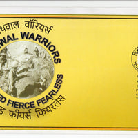 India 2023 Tithwal Warriors Sikhism Military Coat of Arms APO Cover + Brochure # 18023