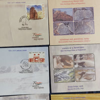India 2022 Geo Heritage Sites of Rajasthan Minerals Tourism 10 Diff. Special Covers # 18047