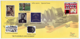 India 2023 Be Flexible like Rubber Products of Rubber Plant Tyres Special Cover # 18139