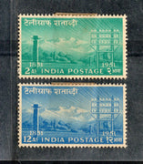 India 1953 Centenary of Indian Telegraph Phila-310-11 Mounted Mint # 1838