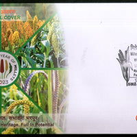 India 2023 International Year of Millets Agriculture Special Cover # 18434