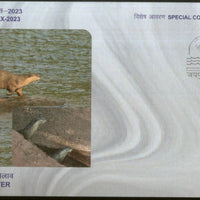 India 2023 Otter Wildlife Animals Rajpex Special Cover # 18441