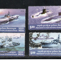 India 2006 President's Review Fleet Ship Phila-2169a Used Stamp Set # 184