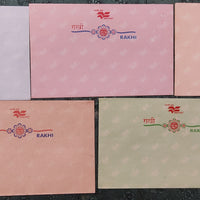 India 5 diff Red & Green Rakhi Postal Envelopes from UP & Maharashtra Rajasthan Circle Mint  # 18575