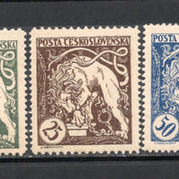 Czechoslovakia 1919 Independence Anni. 3v Sc B124-26 MH # 1862