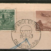 India 1963 Defence Campaign Military Parachute Phila-384-85 FD cancel Set # 1863