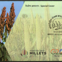 India 2023 International Year of Millets Agriculture Special Cover # 18693