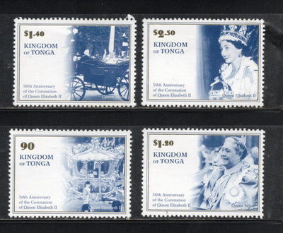 Tonga 2003 50th Anni. of Coronation of QE II Sc 1083-86 MNH # 1870