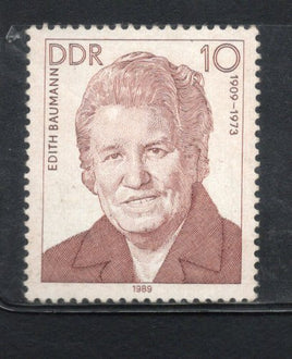 Germany East 1989 Labour Leader Edith Baumann Sc 2721 Mint without Gum # 1887