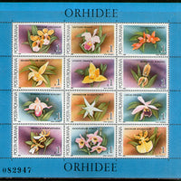 Romania 1988 Orchids Flowers Flora Sc 3535 Sheetlet MNH # 19005