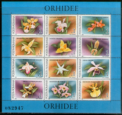 Romania 1988 Orchids Flowers Flora Sc 3535 Sheetlet MNH # 19005