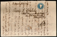 India 186? QV ½An PS Letter Sheet t.w. Ullygurh Red Canc # 19062