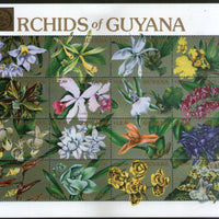 Guyana 1990 Orchids Flowers Flora Sc 2370 Sheetlet MNH # 19077