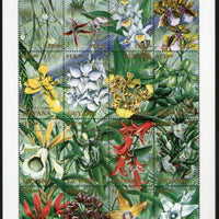 Guyana 1990 Orchids Flowers Flora Sc 2369 Sheetlet MNH # 19200