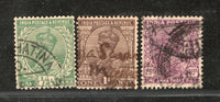India 3 Diff KG V ½A 1A & 1A3p ERROR WMK - Multi Star Inverted Used as Scan 2034