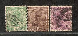 India 3 Diff KG V ½A 1A & 1A3p ERROR WMK - Multi Star Inverted Used as Scan 2034