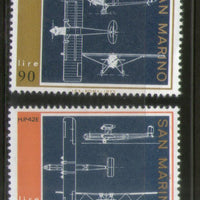 San Marino 1973 Famous Aircrafts 2v MNH # 2052