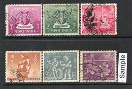 India Fiscal 6 diff. Radio Licence Fee Revenue Stamp Musical Instrument Used  # 2272