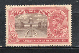 India 1931 3An King George V Inauguration of New Delhi  Phila-225 Mounted Mint # 229